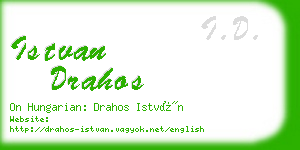 istvan drahos business card